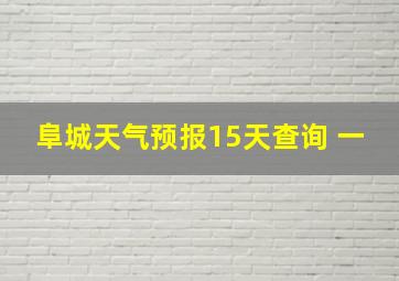 阜城天气预报15天查询 一